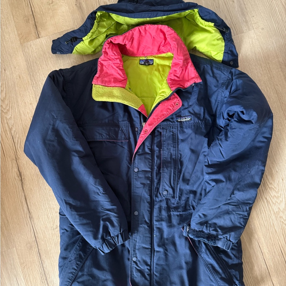 Patagonia Navy and Neon Jacket